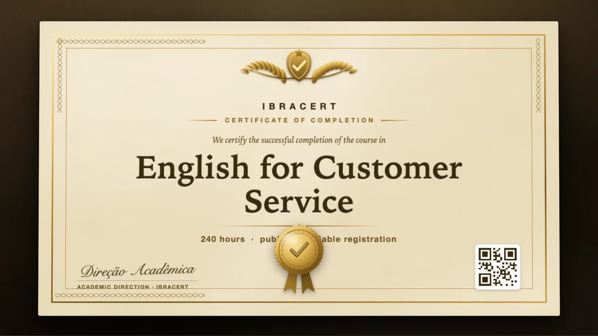 Cover of the English for Customer Service course
