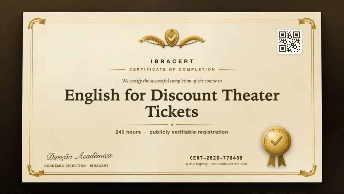 Cover of the English for Discount Theater Tickets course