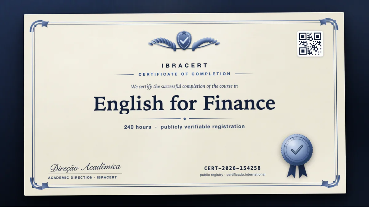 Cover of the English for Finance course