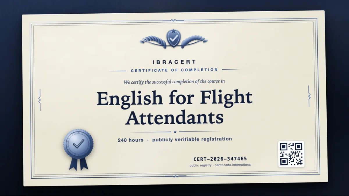 Cover of the English for Flight Attendants course