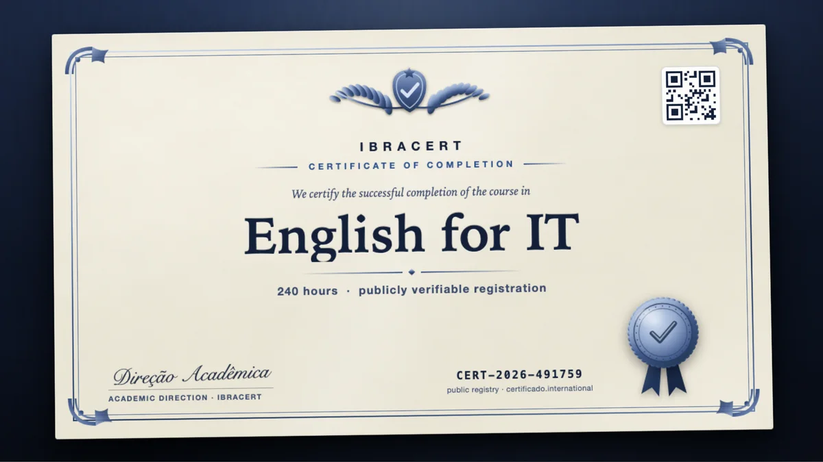 Cover of the English for IT course