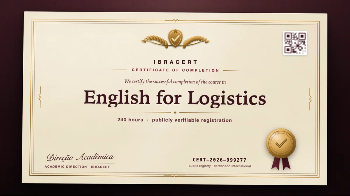 Cover of the English for Logistics course