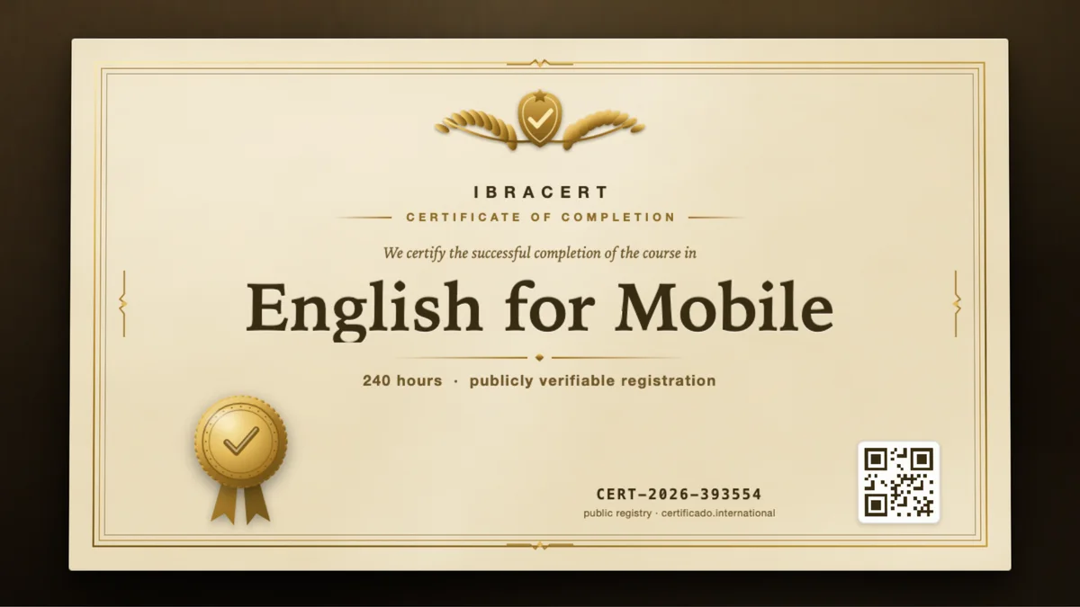Cover of the English for Mobile course