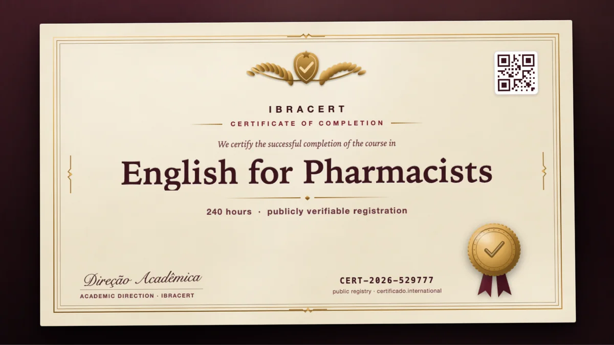 Cover of the English for Pharmacists course