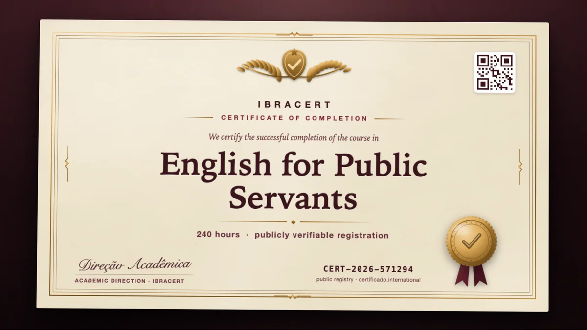 Cover of the English for Public Servants course