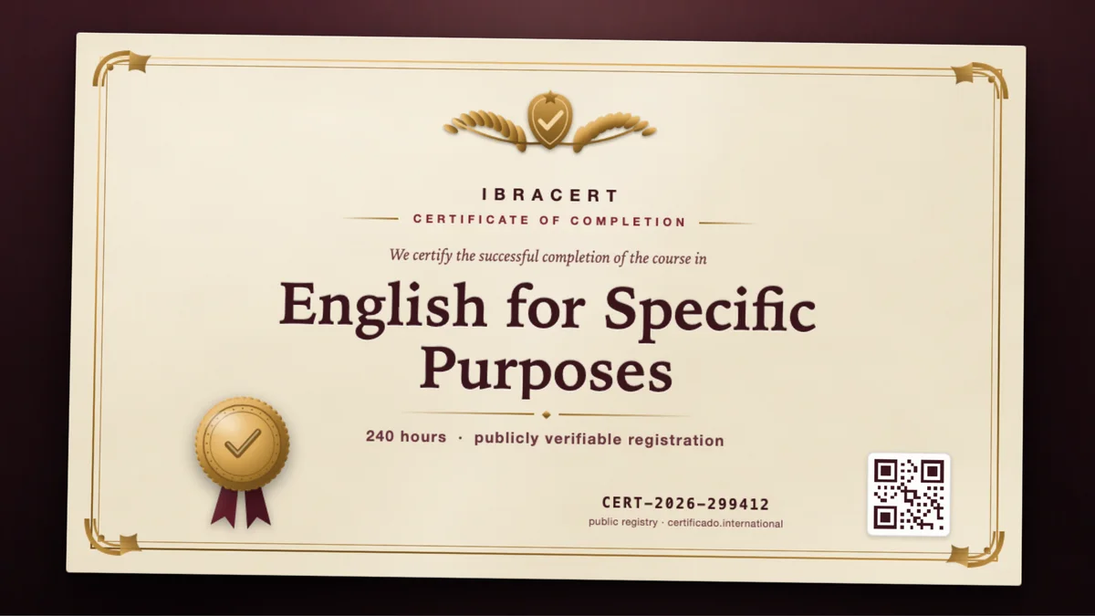 Cover of the English for Specific Purposes course