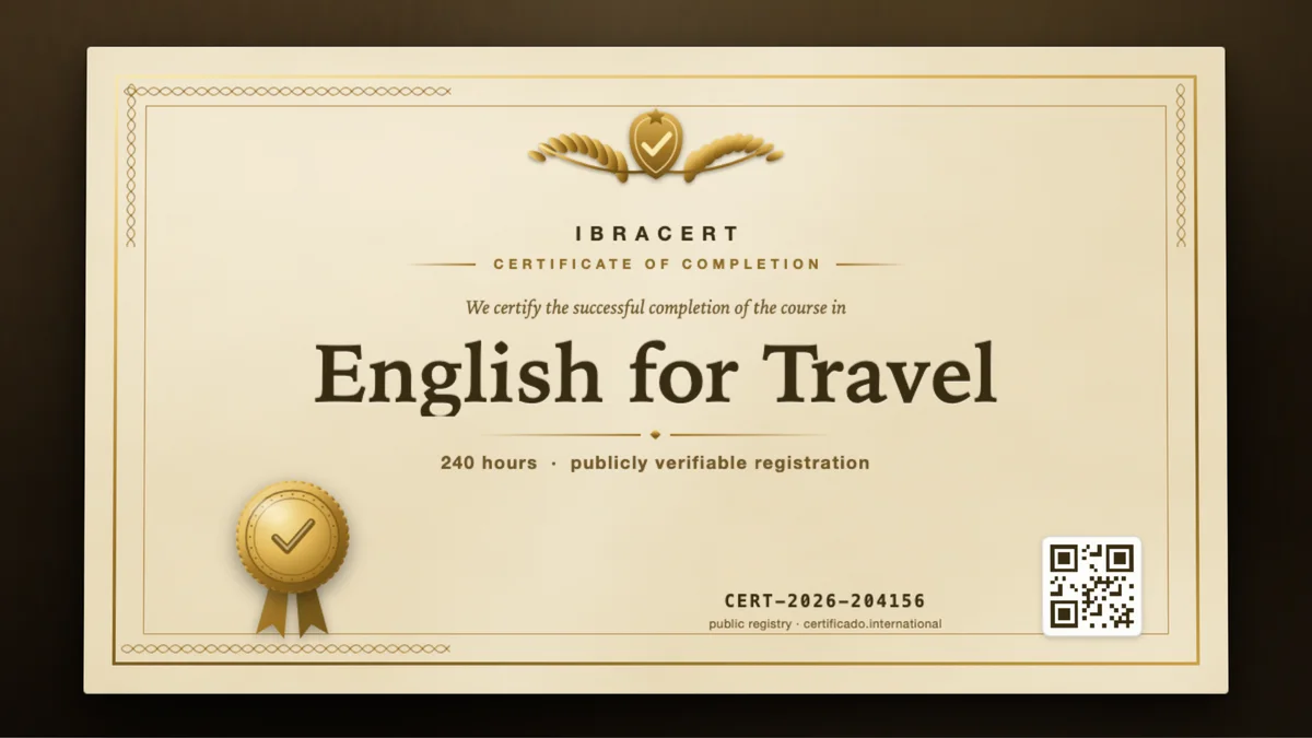 Cover of the English for Travel course