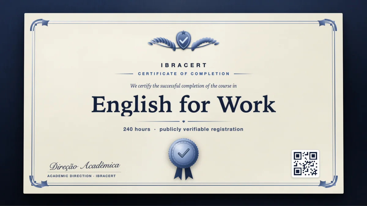 Cover of the English for Work course
