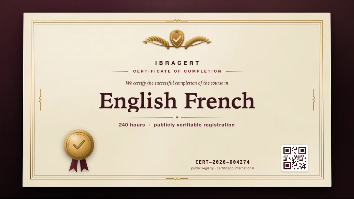 Cover of the English French course