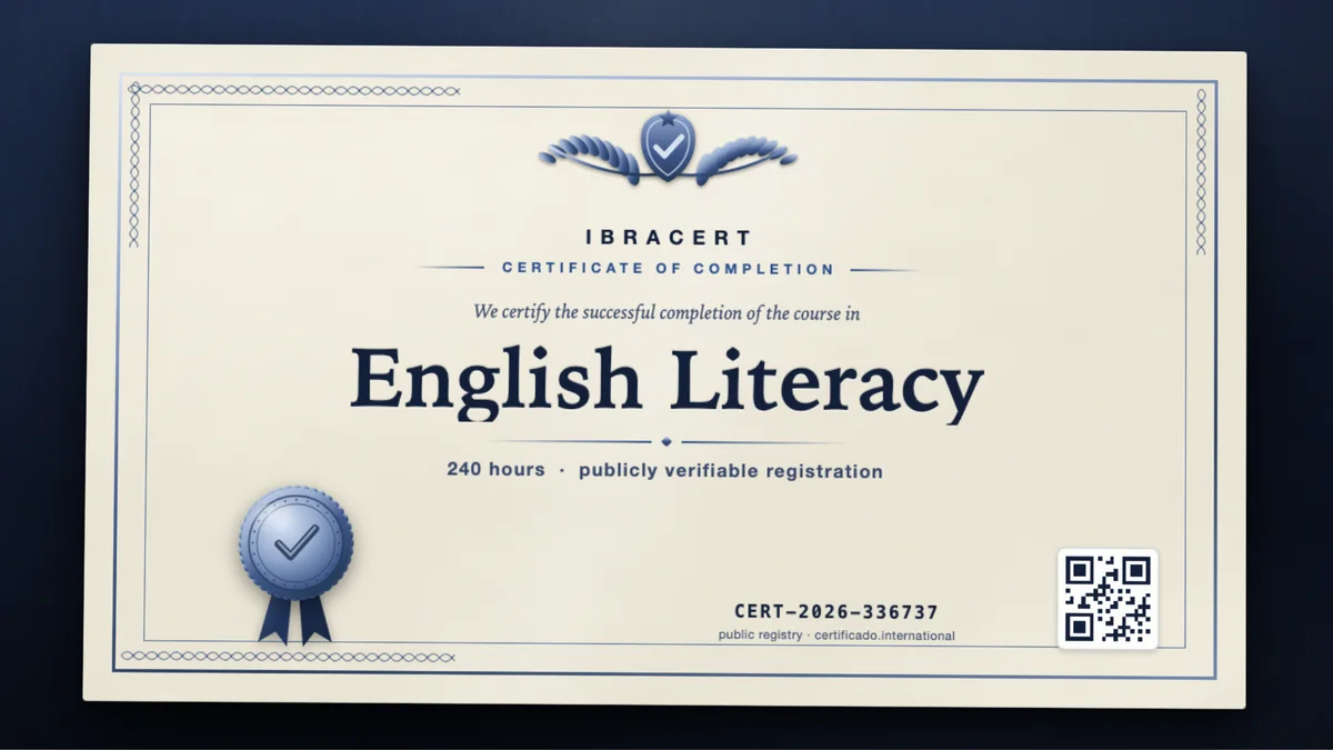 Cover of the English Literacy course