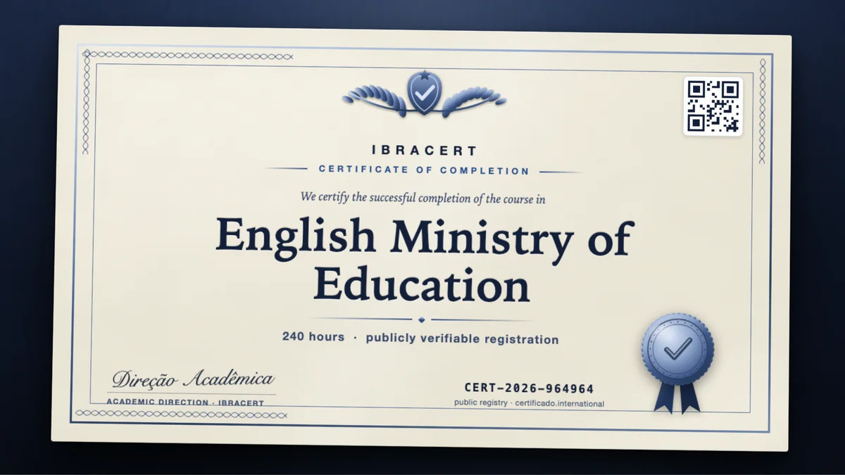 Cover of the English Ministry of Education course