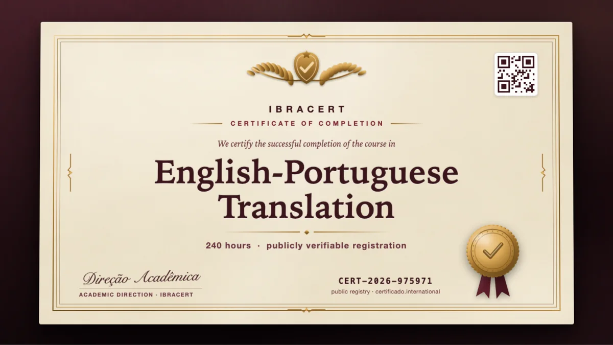 Cover of the English-Portuguese Translation course