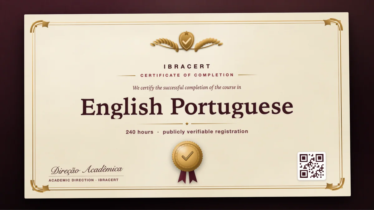 Cover of the English Portuguese course