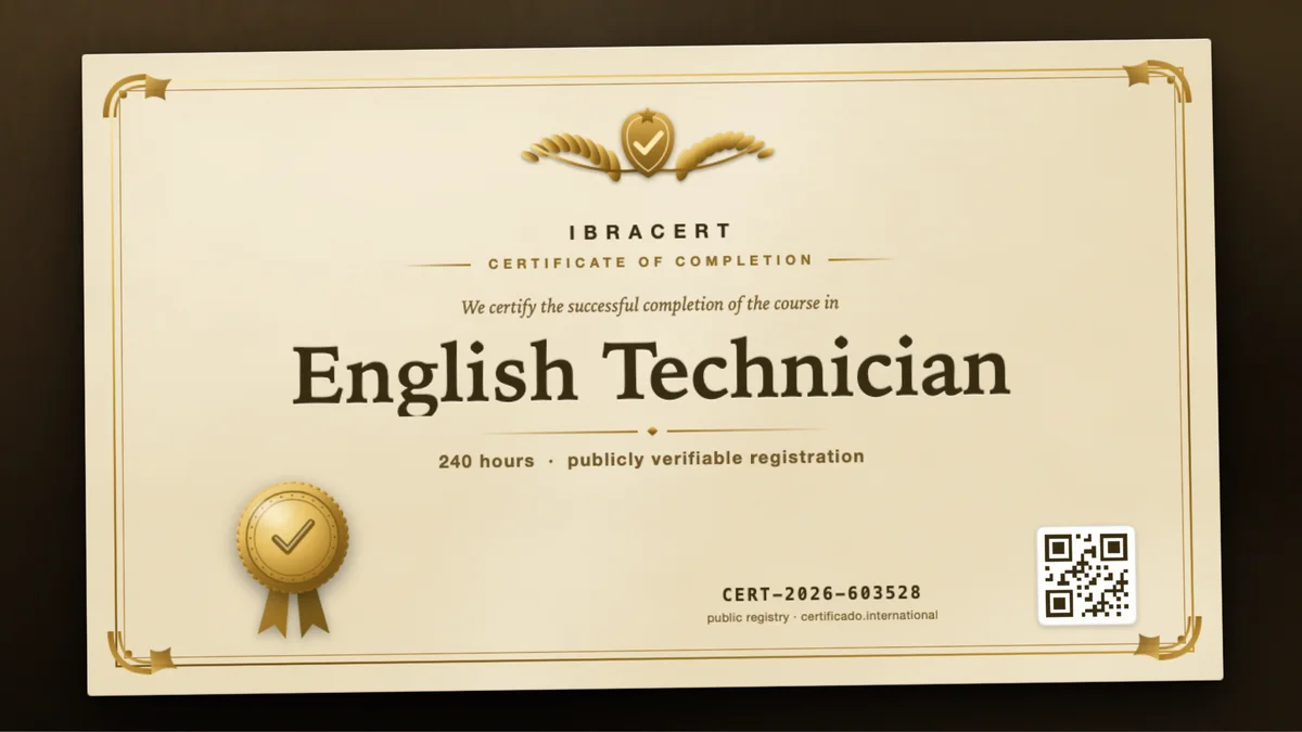 Cover of the English Technician course