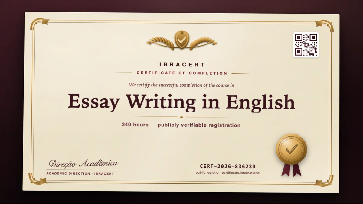 Cover of the Essay Writing in English course