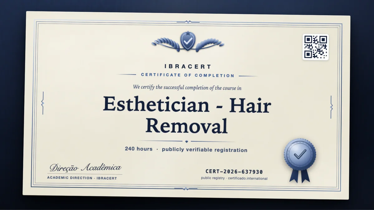 Cover of the Esthetician - Hair Removal course
