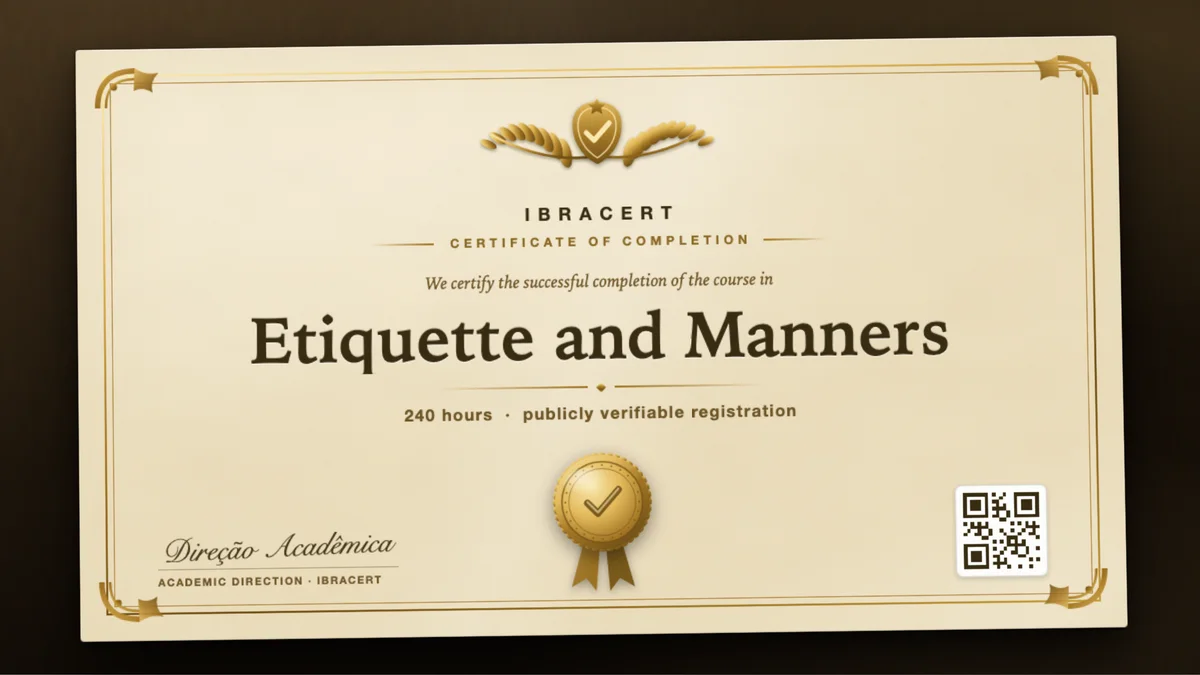 Cover of the Etiquette and Manners course