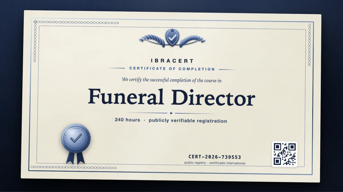 Cover of the Funeral Director course