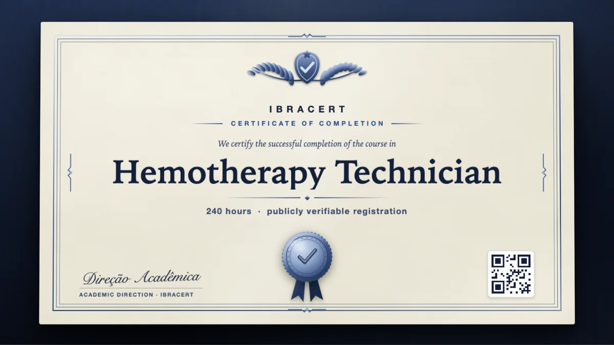 Cover of the Hemotherapy Technician course