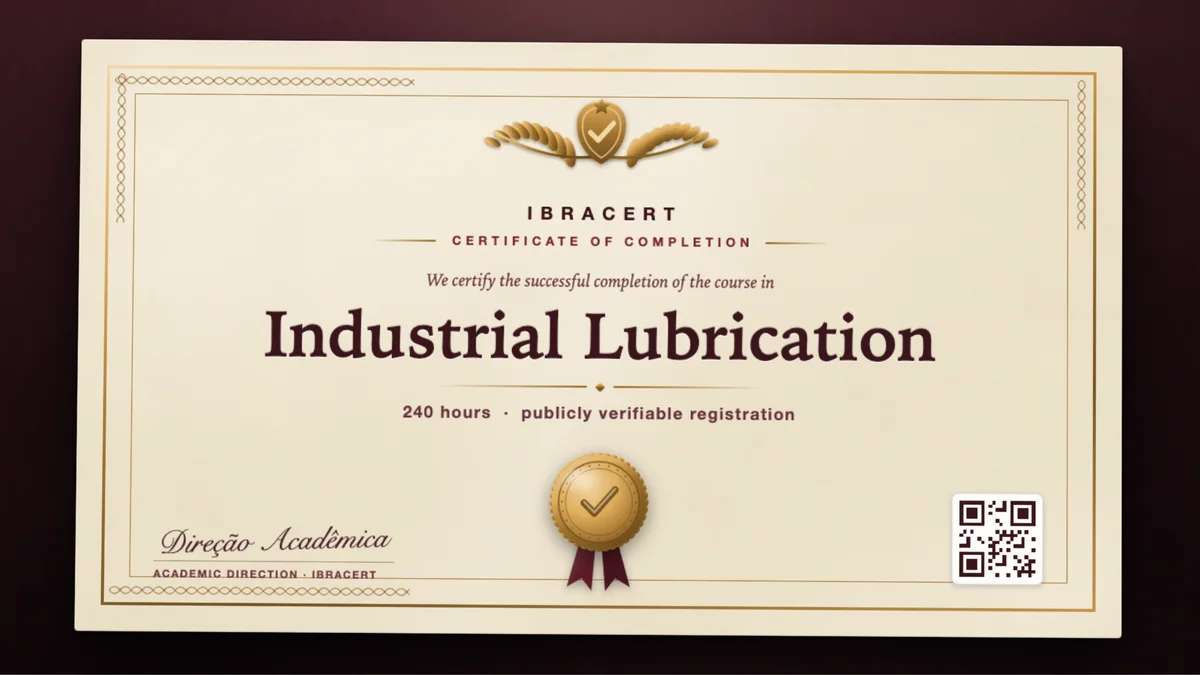 Cover of the Industrial Lubrication course