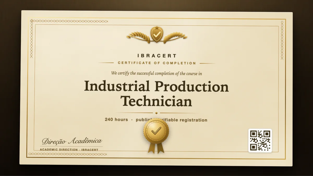 Cover of the Industrial Production Technician course