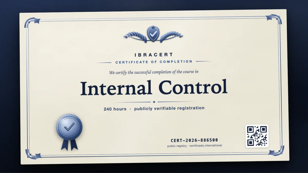 Cover of the Internal Control course