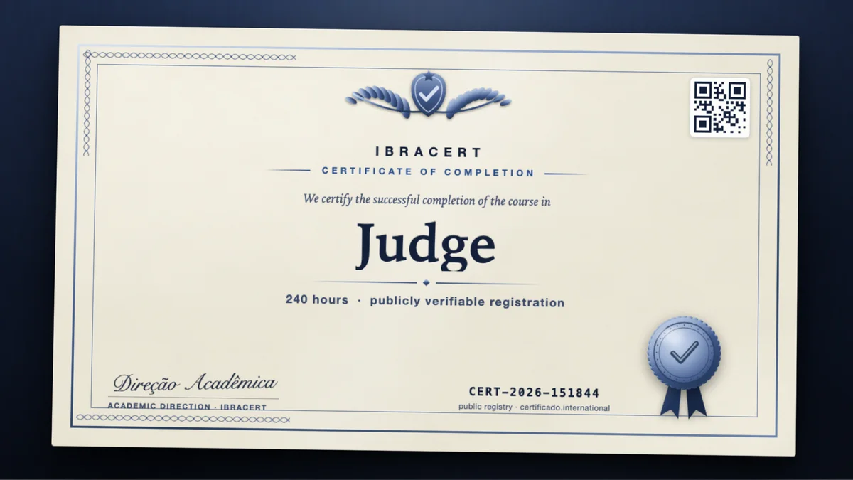 Cover of the Judge course