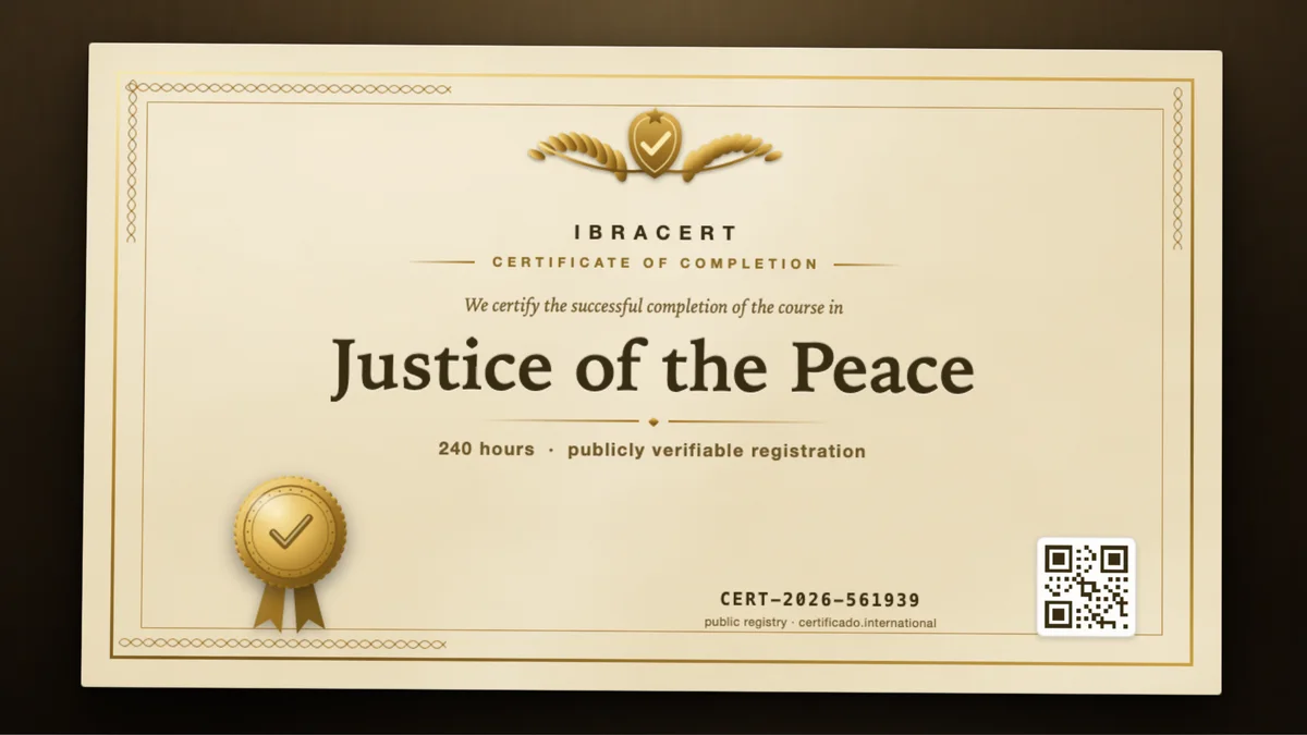 Cover of the Justice of the Peace course