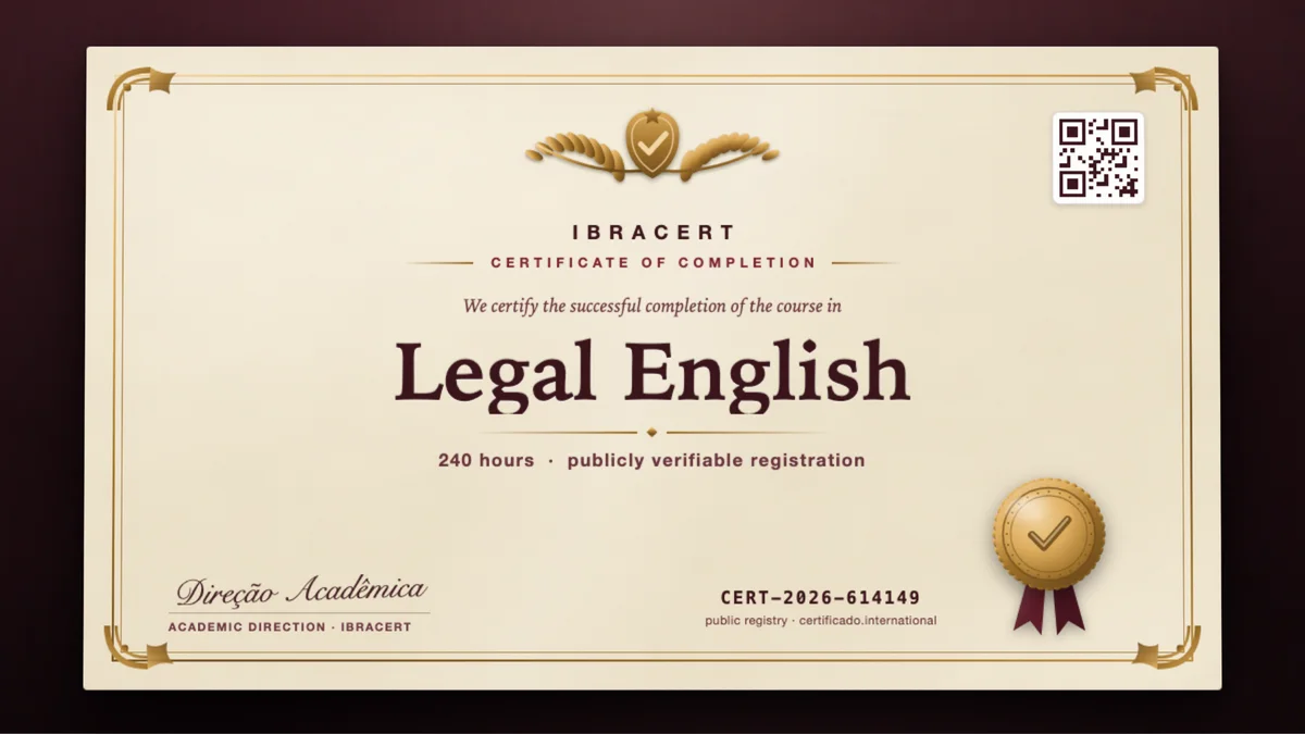 Cover of the Legal English course