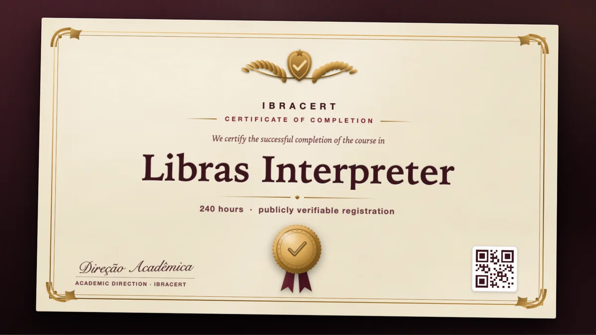 Cover of the Libras Interpreter course