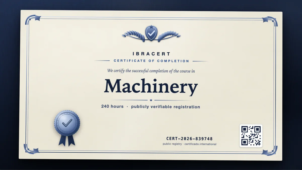 Cover of the Machinery course