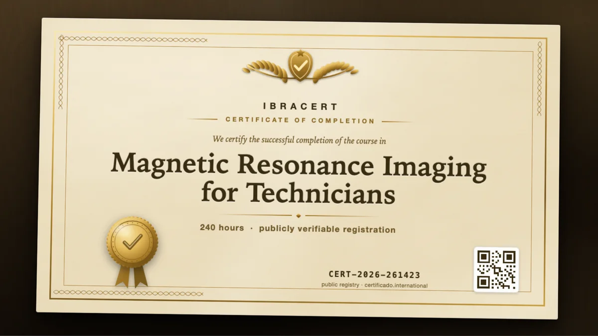 Cover of the Magnetic Resonance Imaging for Technicians course