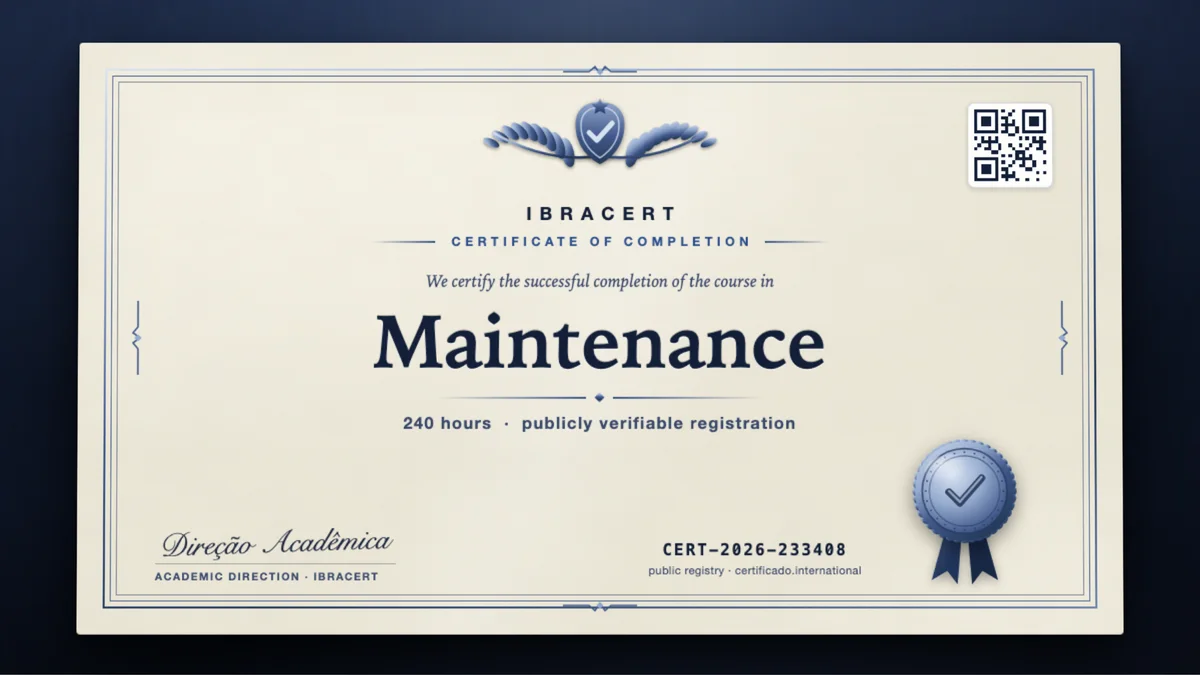 Cover of the Maintenance course