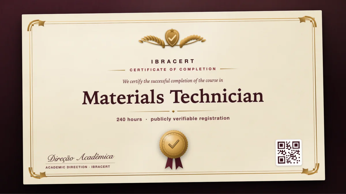 Cover of the Materials Technician course