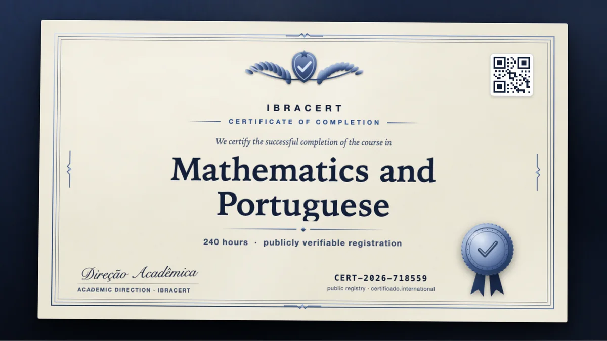 Cover of the Mathematics and Portuguese course