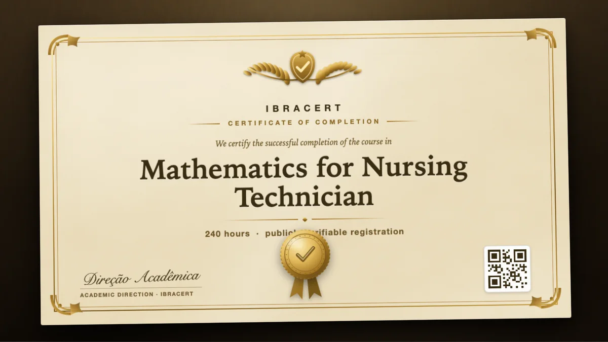 Cover of the Mathematics for Nursing Technician course