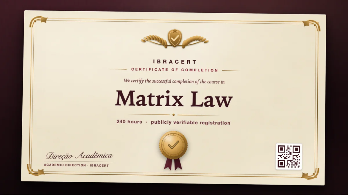 Cover of the Matrix Law course