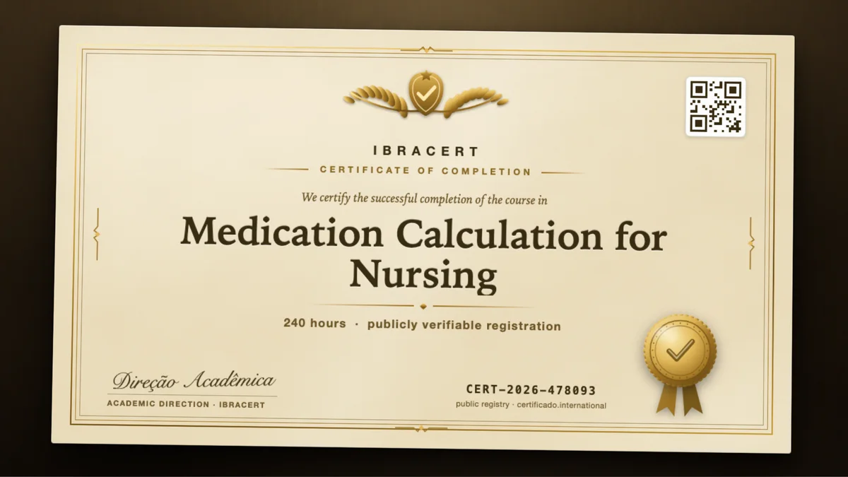 Cover of the Medication Calculation for Nursing course