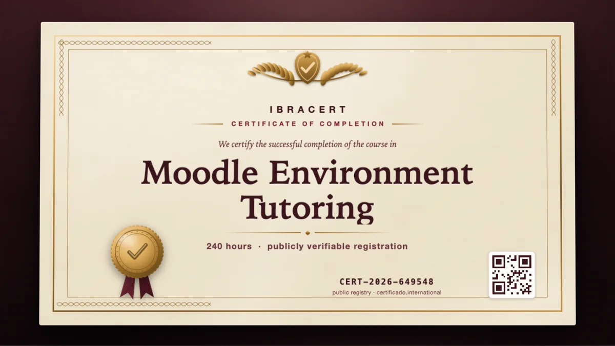 Cover of the Moodle Environment Tutoring course