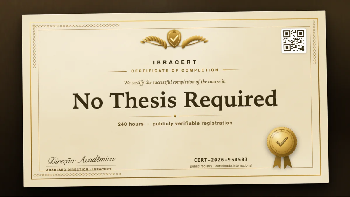 Cover of the No Thesis Required course