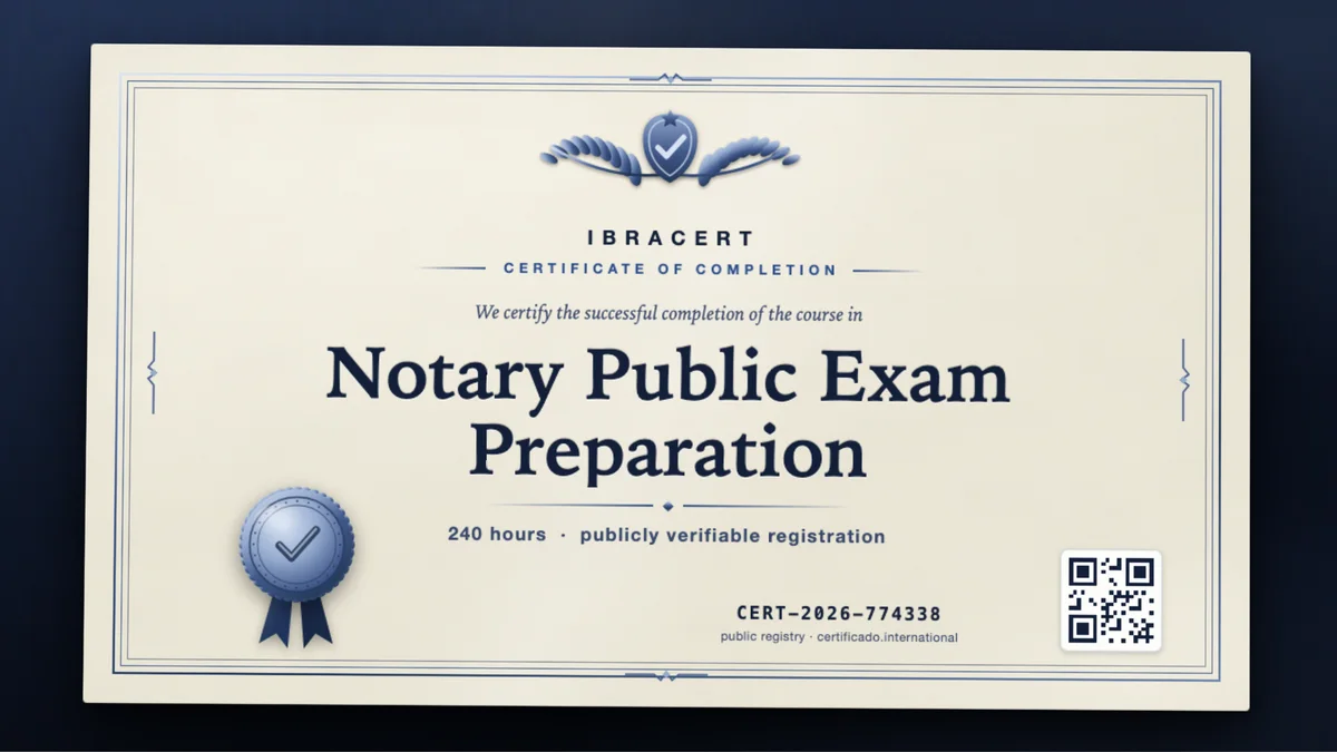 Cover of the Notary Public Exam Preparation course