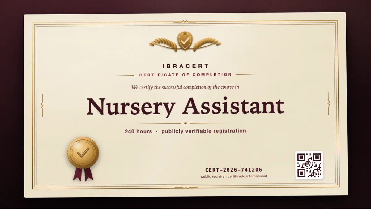 Cover of the Nursery Assistant course