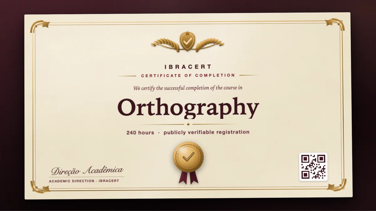 Cover of the Orthography course