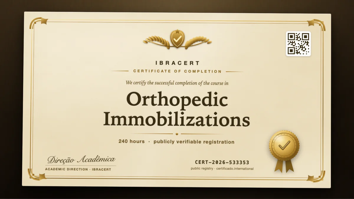 Cover of the Orthopedic Immobilizations course