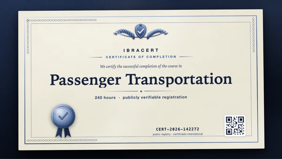 Cover of the Passenger Transportation course
