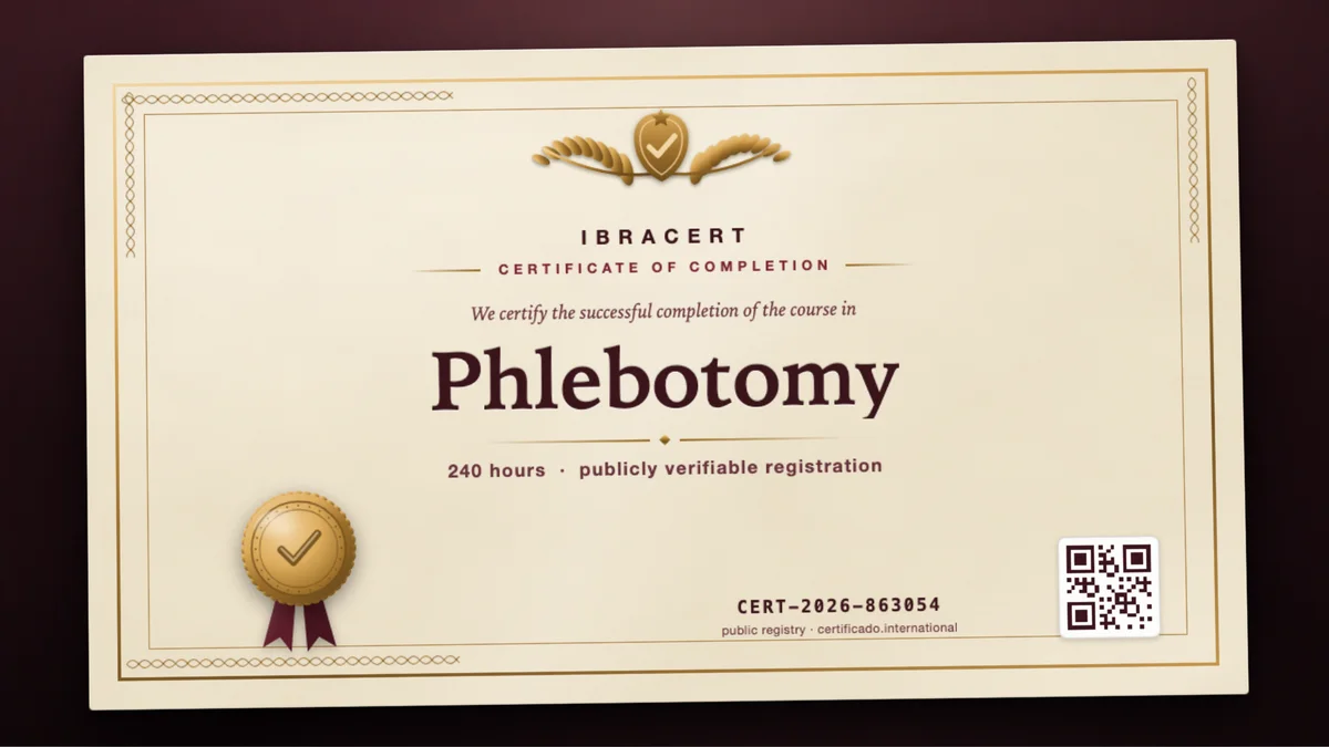 Cover of the Phlebotomy course