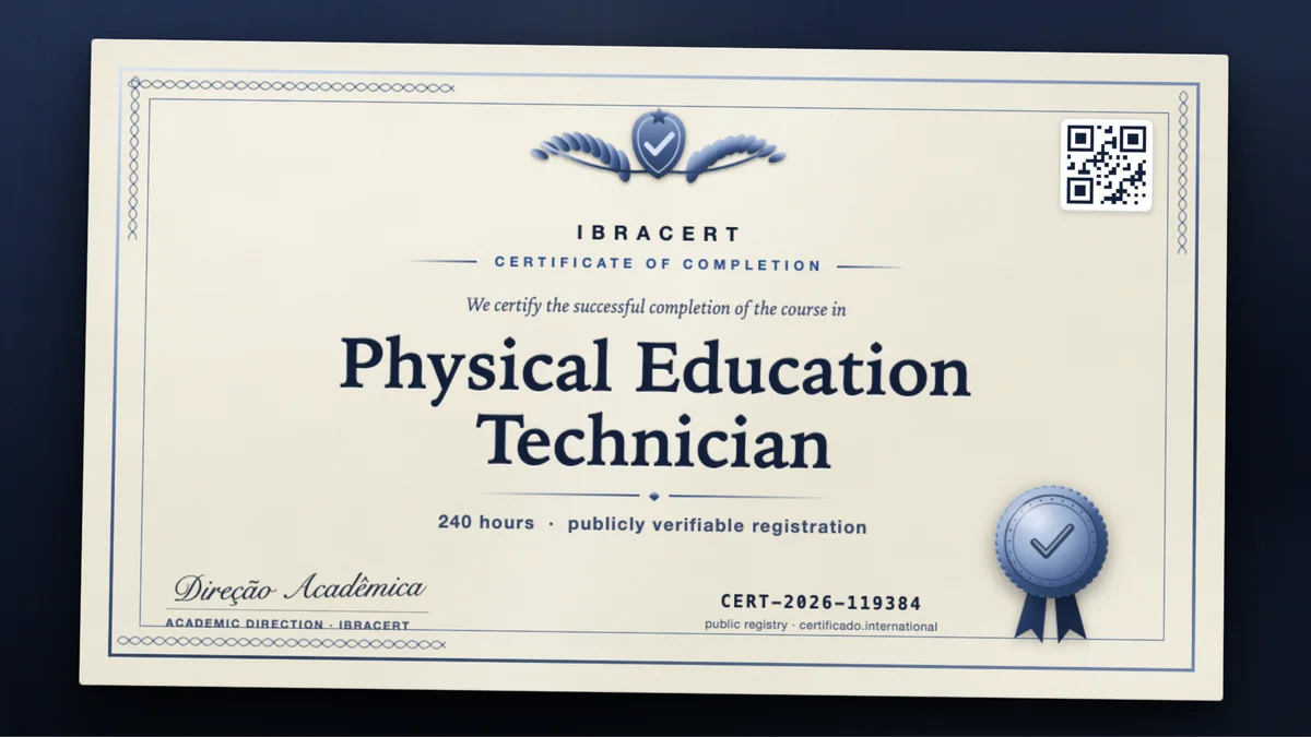 Cover of the Physical Education Technician course