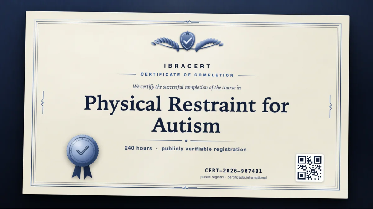 Cover of the Physical Restraint for Autism course