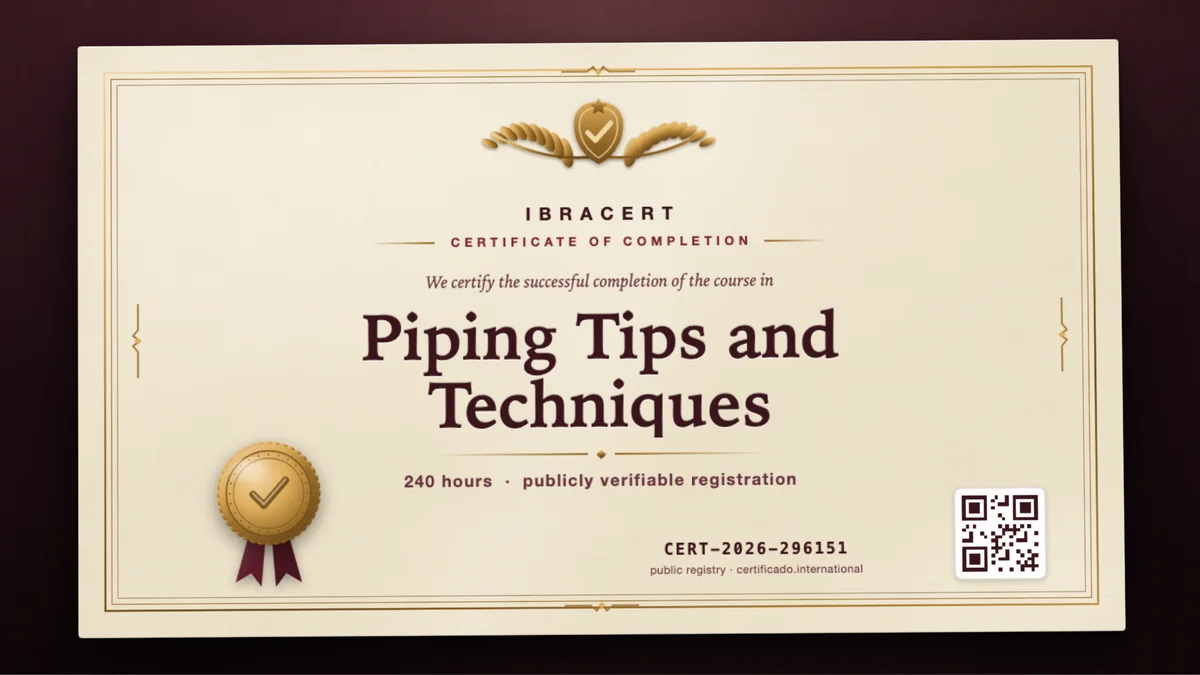 Cover of the Piping Tips and Techniques course