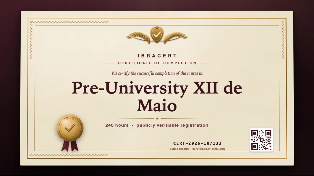 Cover of the Pre-University XII de Maio course